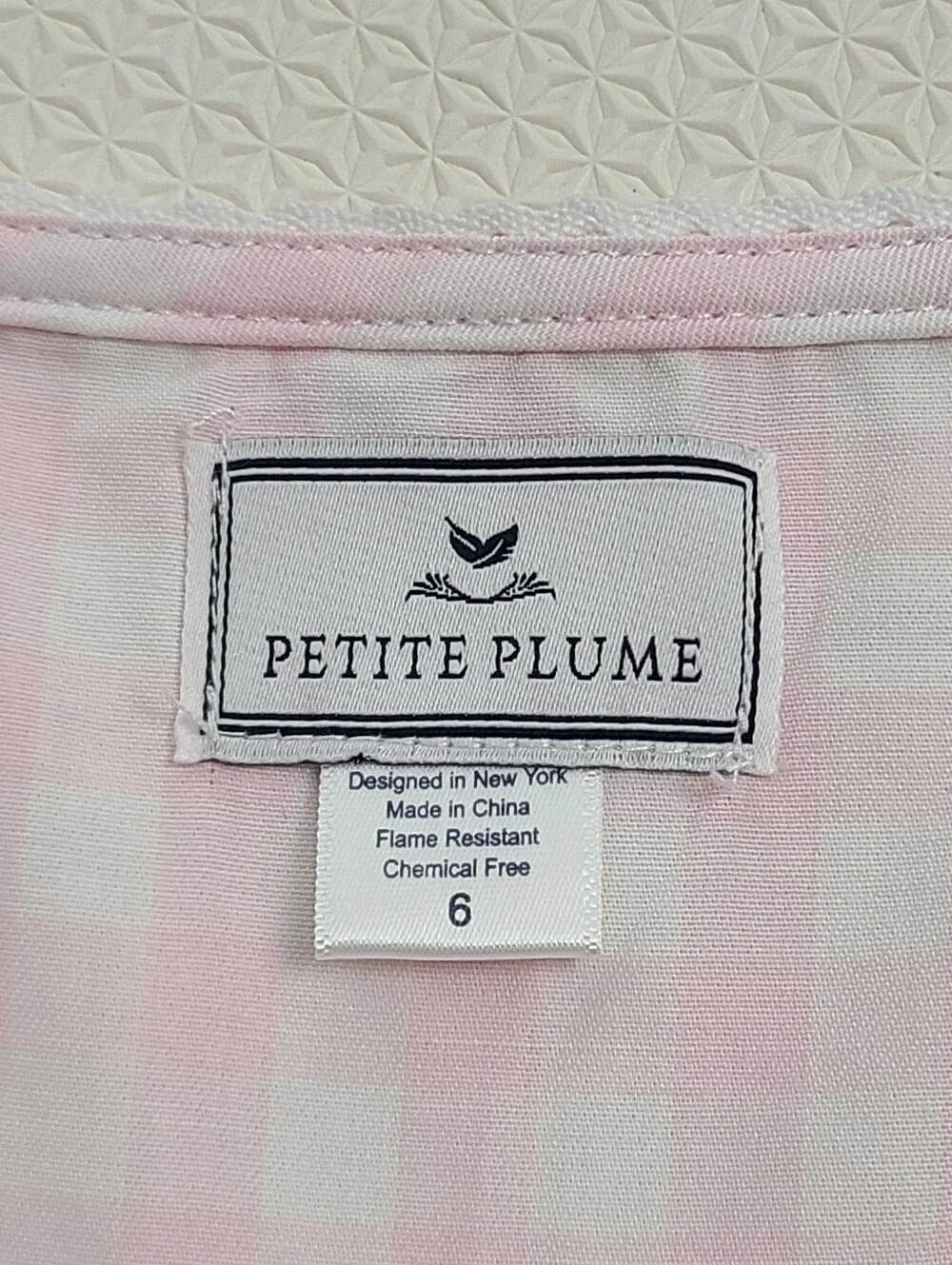 Petite Plume Girl's Twill Charlotte Nightgown Dress Pink Gingham Size 6